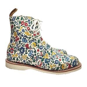 Dr. Martens Floral Combat Boots - Multicolor